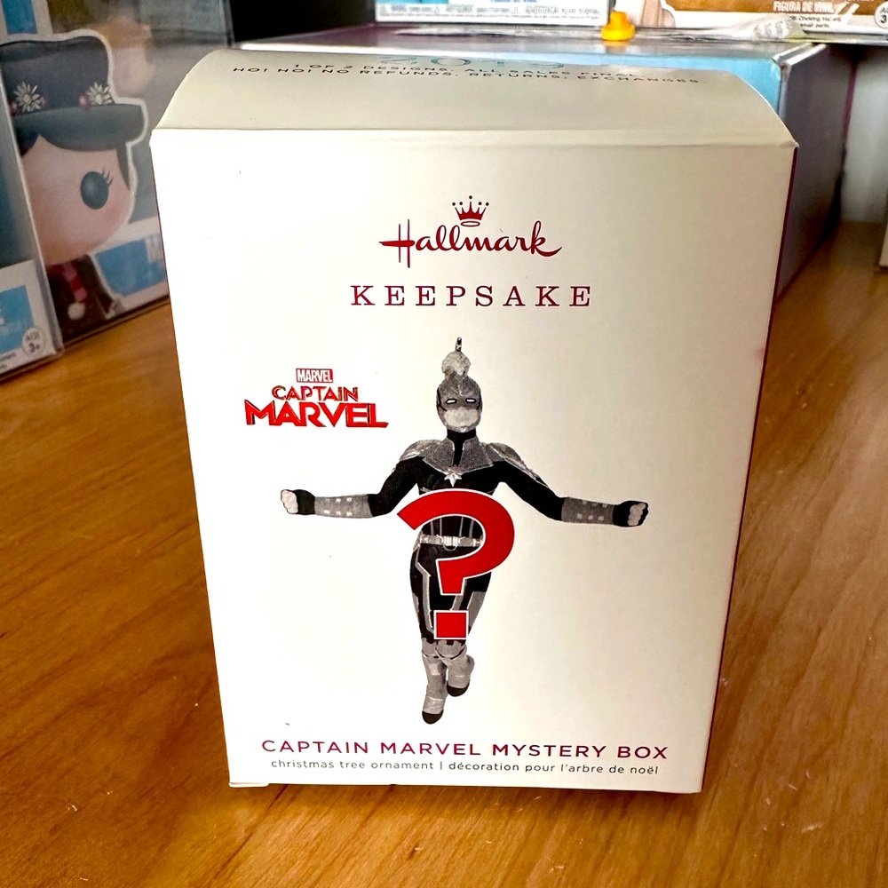 Hallmark Captain Marvel mystery box keepsake. NIB, never used. Only out for pics